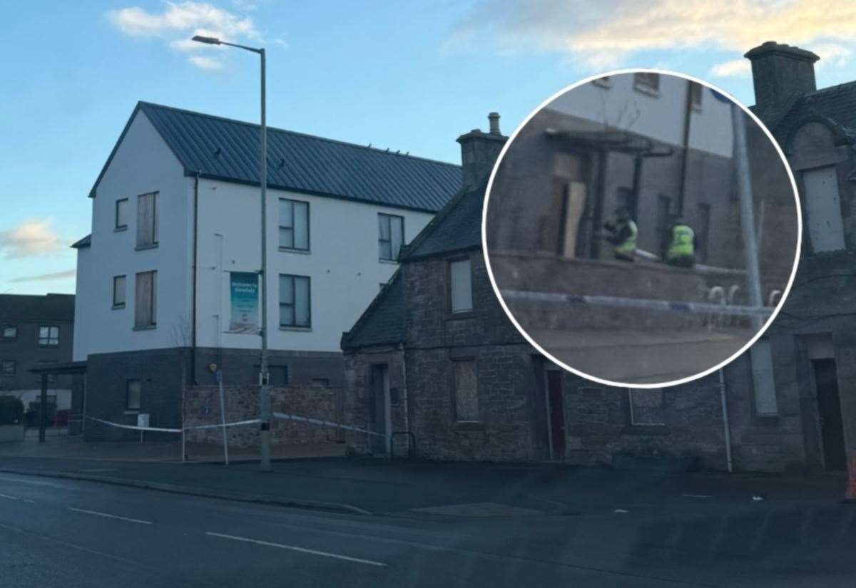 Police cordon off Nairn street
