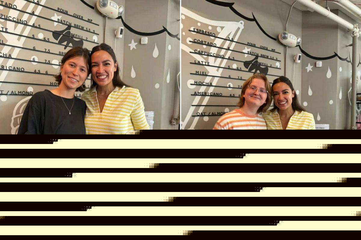 Alexandria Ocasio-Cortez Stops At Grand Rapids Coffee Shop