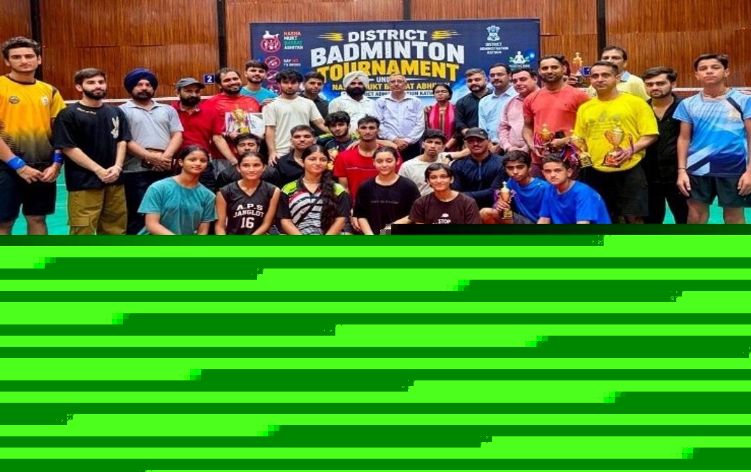 Maiden District Badminton Tournament concludes in Kathua