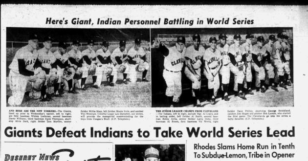 Deseret News archives: Baseball fans still talk about ‘The Catch’ Willie Mays made in ‘54 World Series