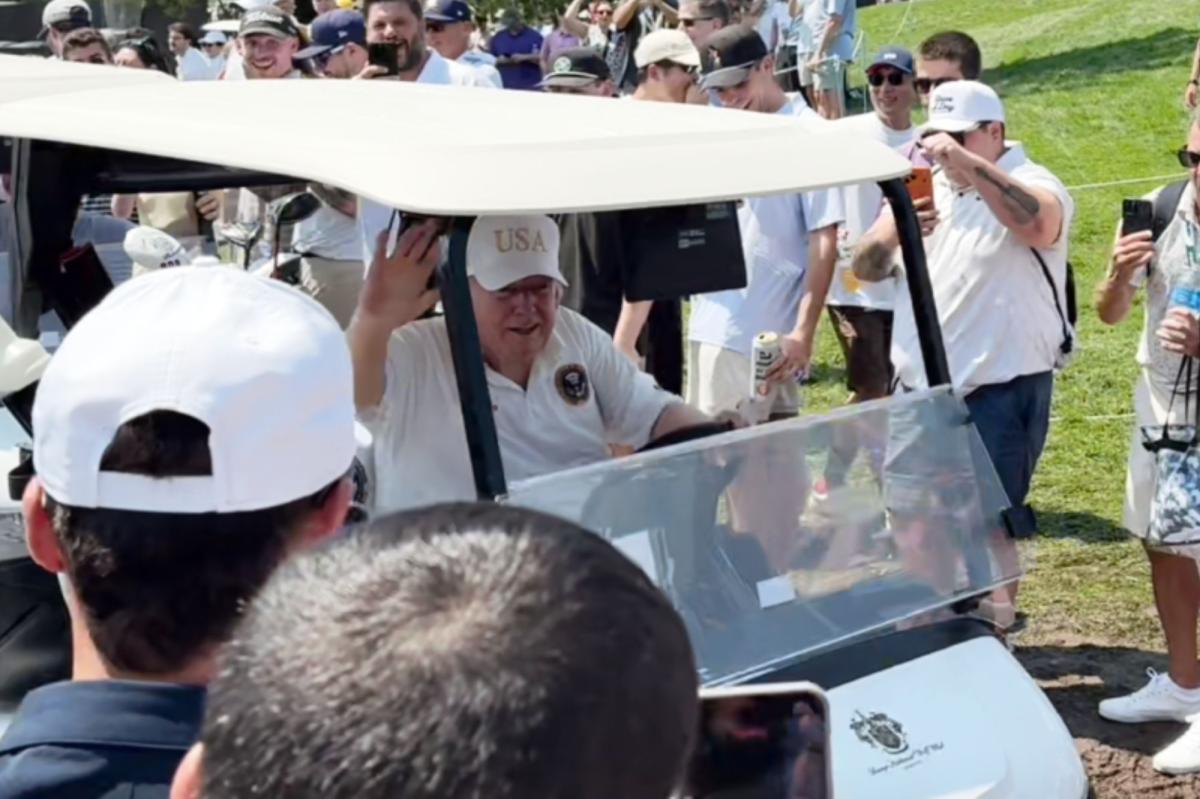 President Trump cheered during LIV Golf event at his Bedminster club with league’s future uncertain