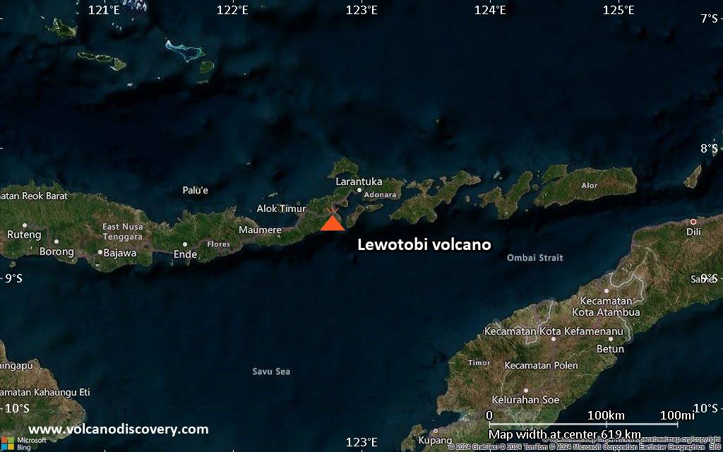 Lewotobi Volcano Volcanic Ash Advisory: VA TO FL080 REP AT 20/2224Z EST VA DTG: 20/2350Z to 8000 ft (2400 m)
