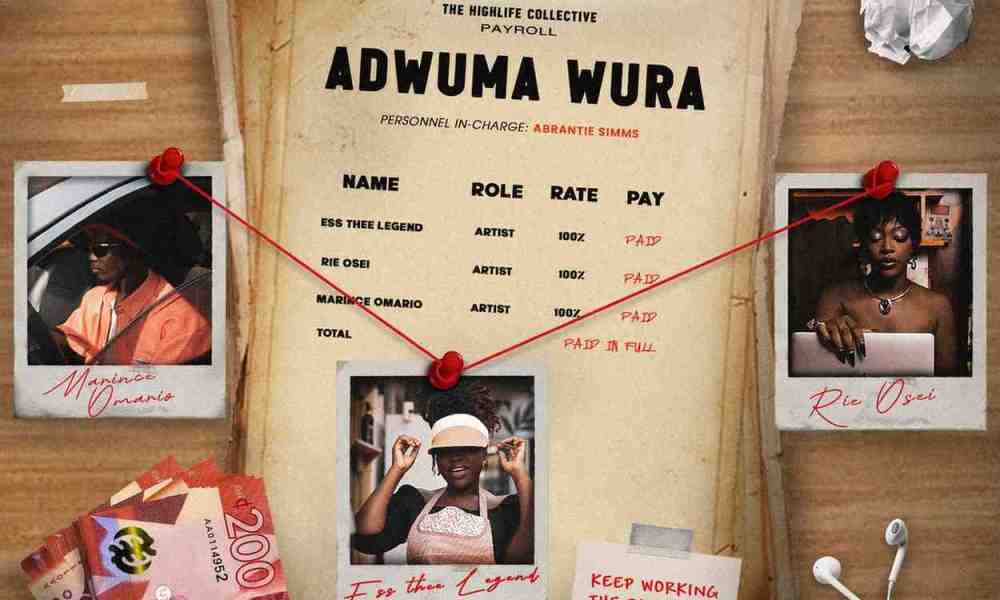 Abrantie Simms Unites Ess Thee Legend, Rie Osei and Marince Omario on “Adwuma Wura” as Official Music Video Arrives