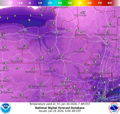 Advisory: Wind chills could hit minus 25 in Central NY as arctic surge arrives