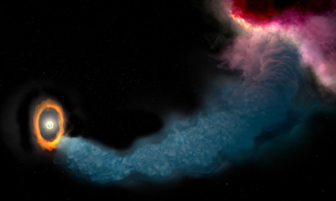 Trillion-Mile Gas Stream May Explain a Bizarre Triple-Star System