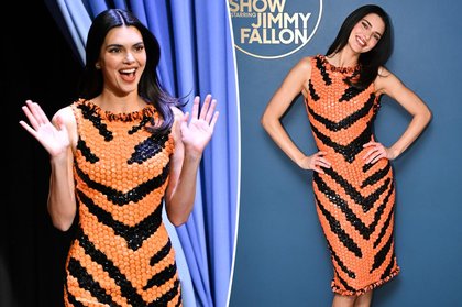 Kendall Jenner looks fierce in tiger-inspired Chanel sequins