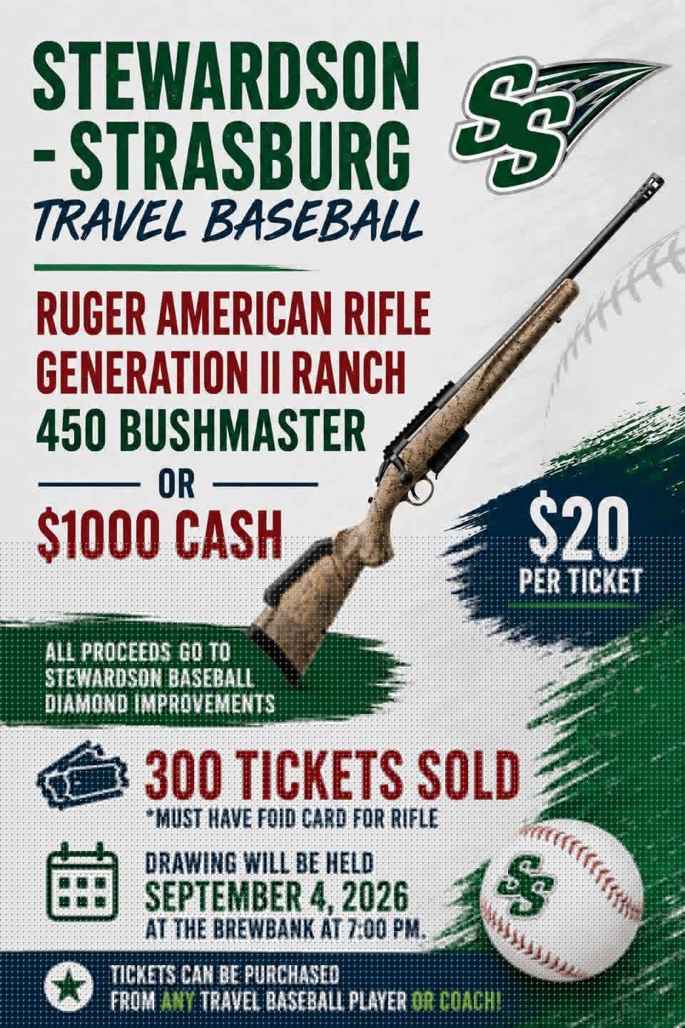 Stew-Stras Travel Baseball Raffle