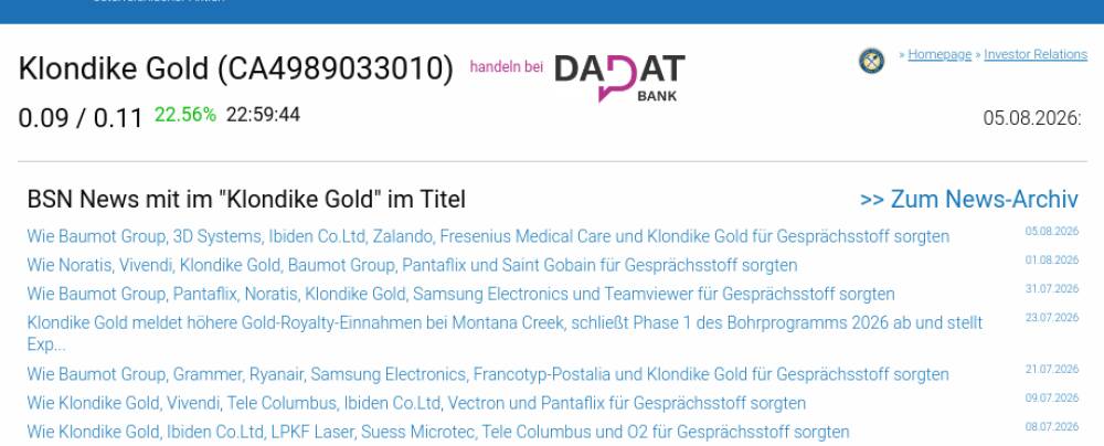Wie Klondike Gold, Ibiden Co.Ltd, Snapchat, ElringKlinger, Noratis und Aumann für Gesprächsstoff sorgten