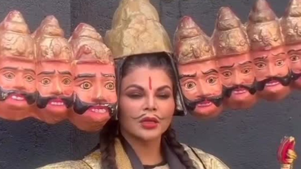 Rakhi Sawant Dresses As Ravana On Dussehra, Dances To 'Chammak Challo' | Watch