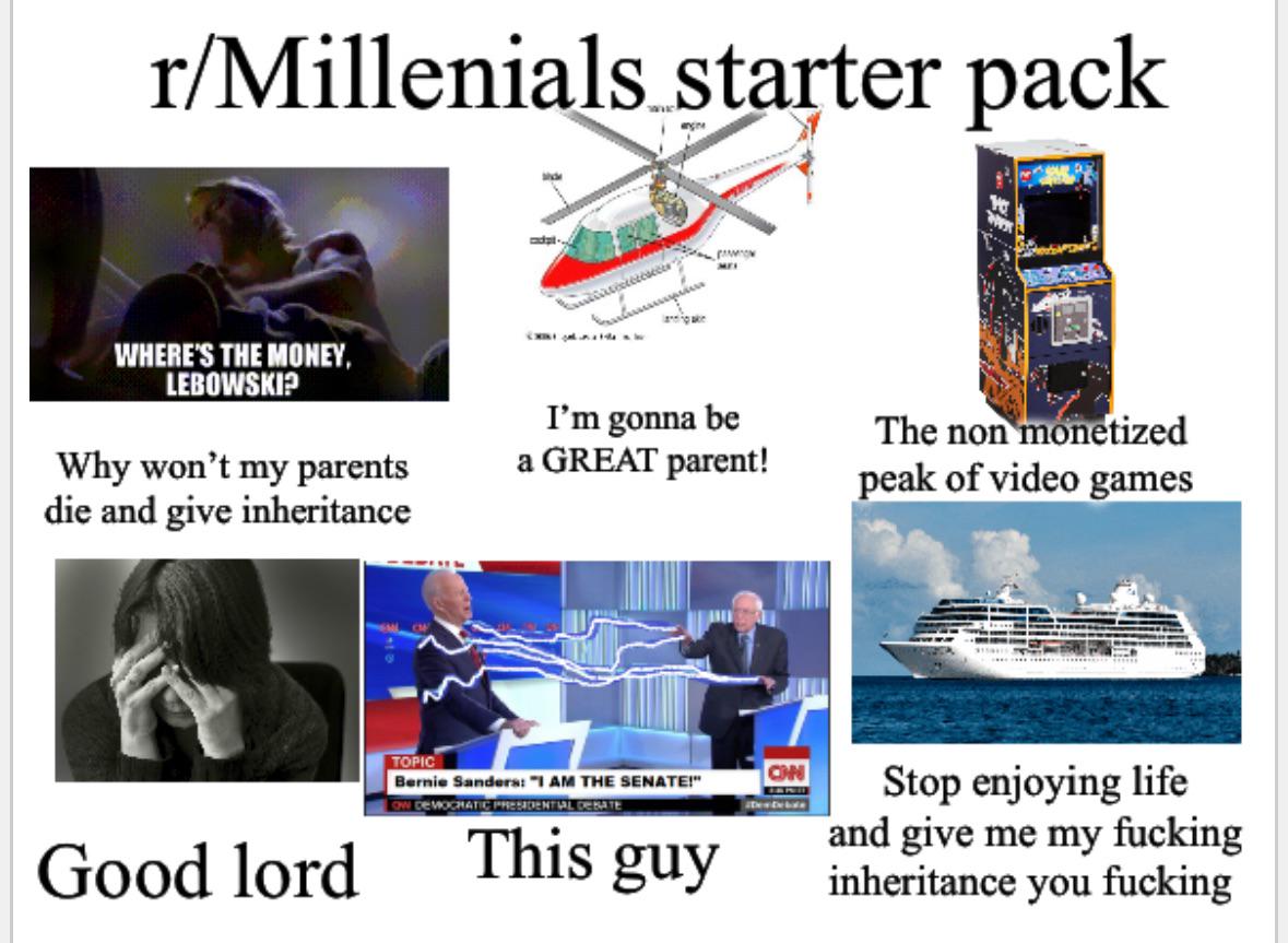 Starter Packs - r/millenials starter pack | /r/starterpacks