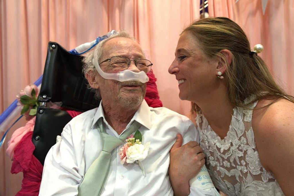 Father granted final wish to walk daughter down the aisle