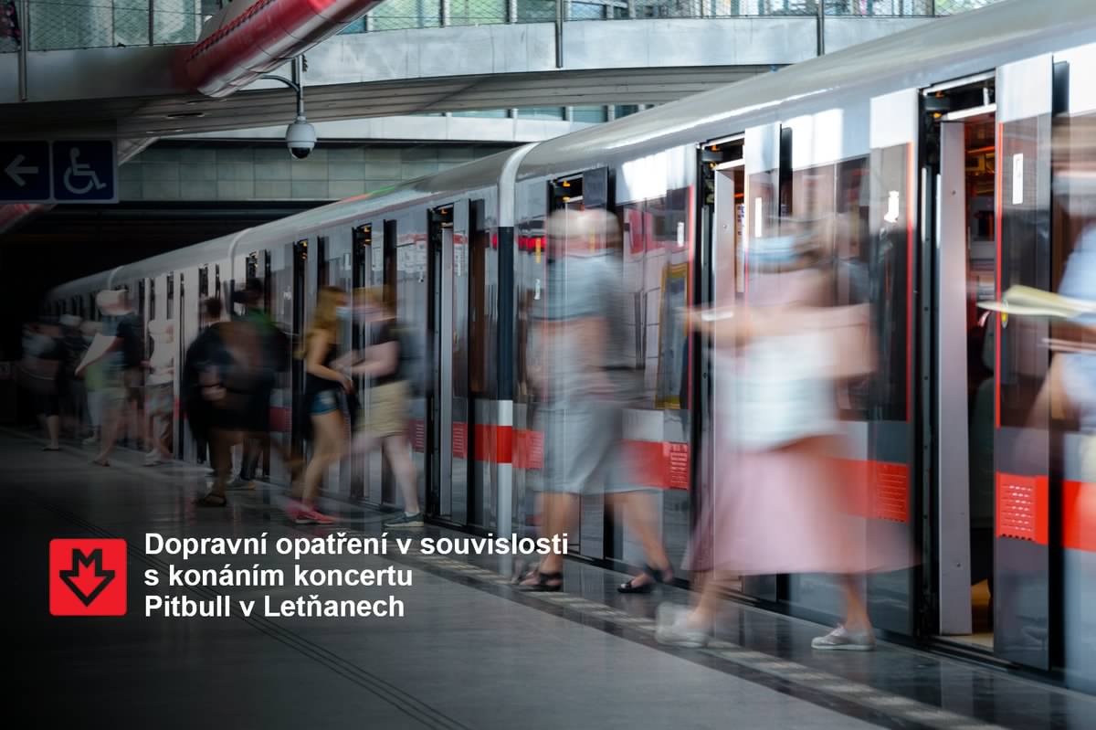| V souvislosti s koncertem amerického rappera Pitbulla, který se koná v neděli 26. července 2026 na letišti Letňany, posilujeme provoz MHD, aby se fanoušci pohodlně dostali tam i zpět