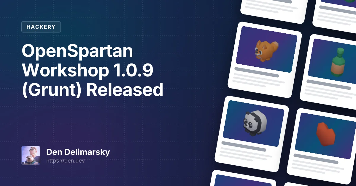 OpenSpartan Workshop 1.0.9 (Grunt) Released