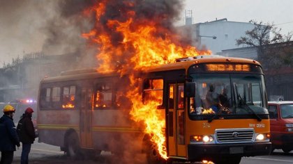 Karnataka: 10 injured after passenger bus catches fire near Hosanagar