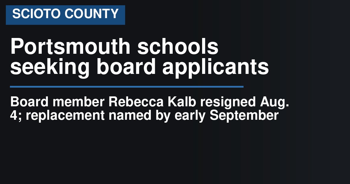 Portsmouth schools seek applicants to fill school board vacancy