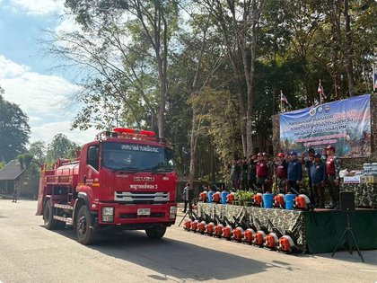 Chiang Mai mobilizes multi-agency force to tackle forest fires and PM2.5 at Pha Daeng National Park