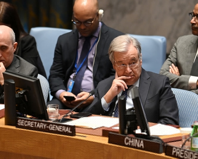 UN chief arrives in Syria, first since before civil war