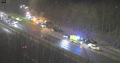 'Several' people injured following five-vehicle crash on A55