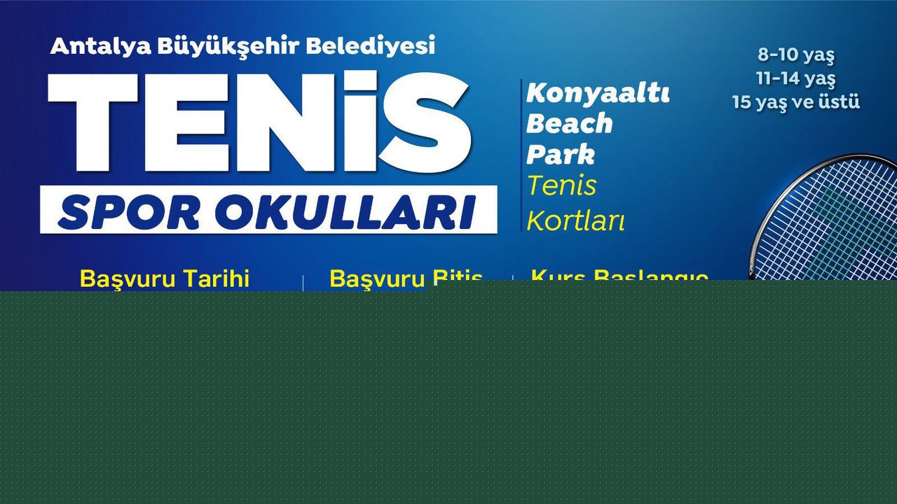 Büyükşehir'in ücretsiz tenis eğitimlerinde yeni dönem