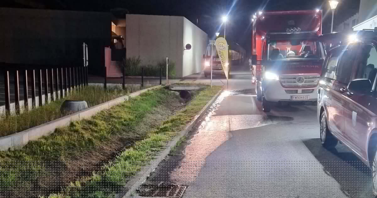 Feuerwehr im Einsatz - Pool undicht: 7000 Liter Wasser flossen in Keller