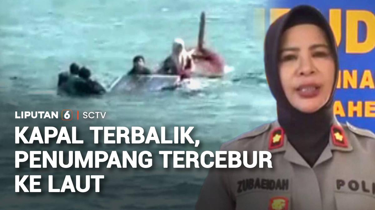 Kapal Terbalik, Penumpang Tercebur ke Laut