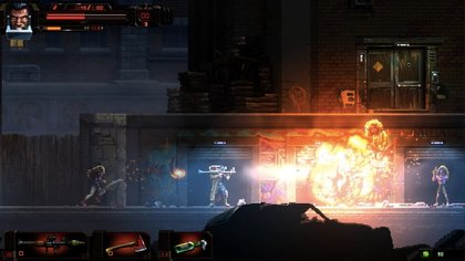 Huntdown Overtime Is A Run-And-Gun Roguelite Action Romp Plucked From The Era Of VHS Blockbusters