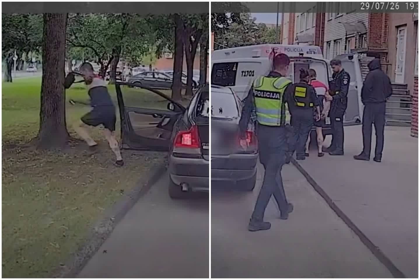 Nufilmuotos trumpos gaudynės Tauragėje: sučiuptas kalėjime turėjęs sėdėti beteisis vairuotojas