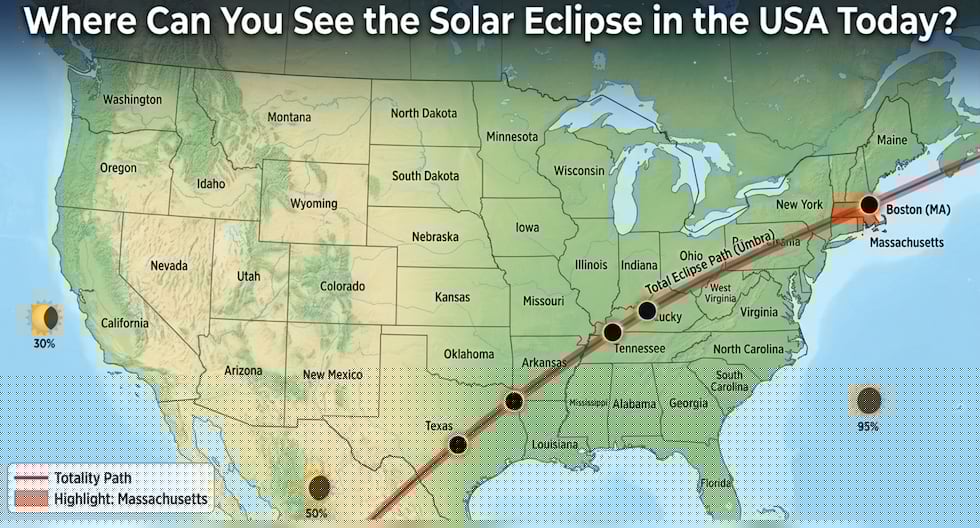 Where Can You See the Solar Eclipse in the USA Today? Best States and Cities for August 12