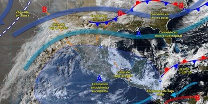 Frente frío 32 impactará al país con lluvias intensas, vientos fuertes y bajas temperaturas