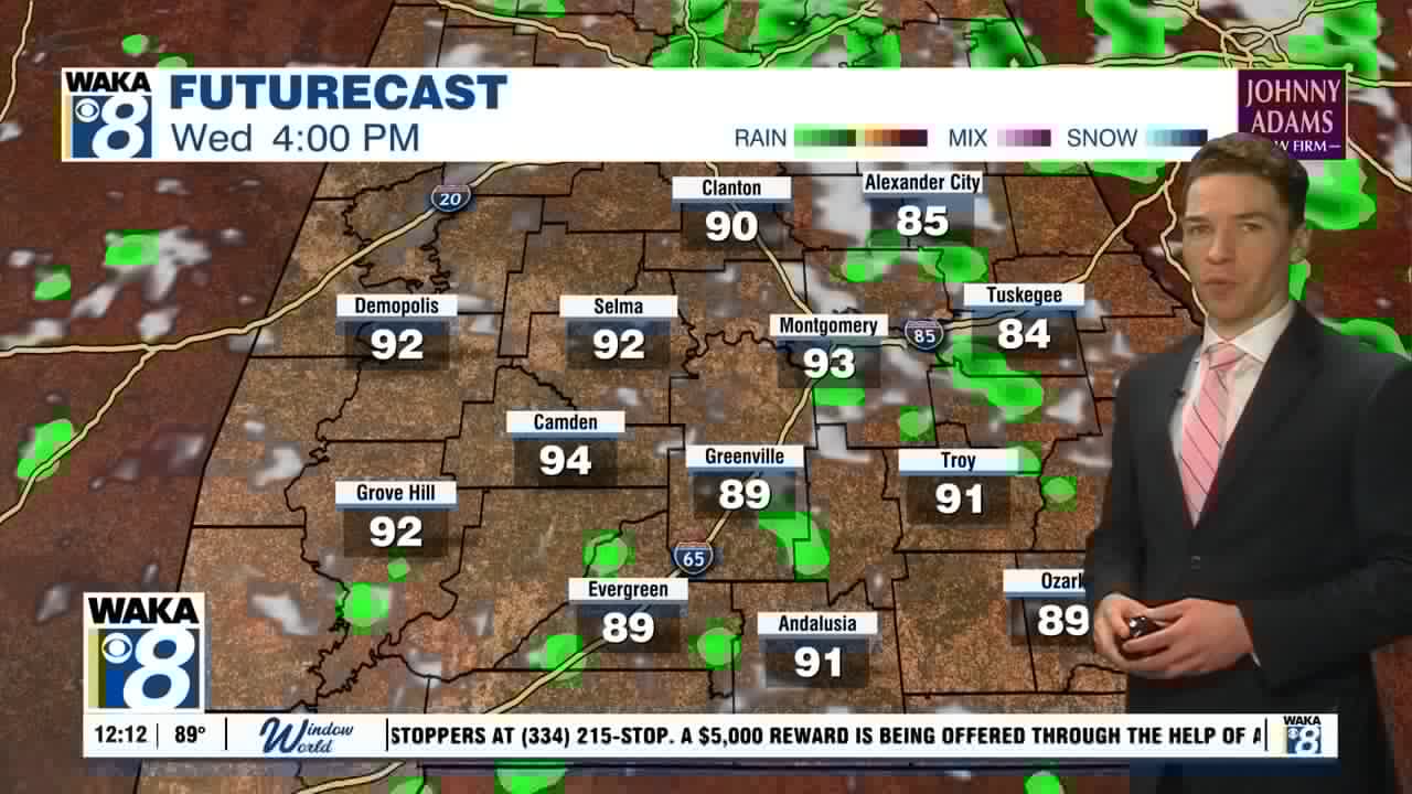 Reasonably hot and humid through Friday despite low rain chances