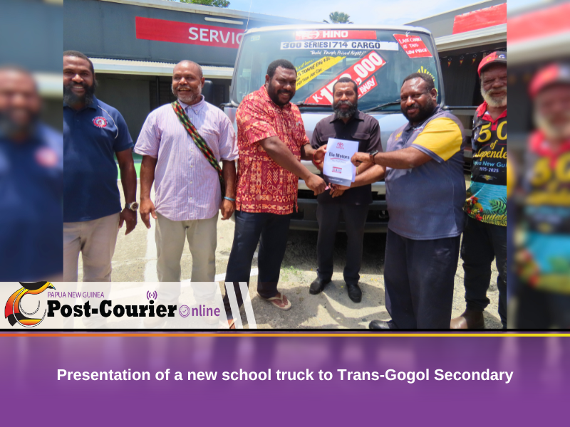 Pariwa delivers new vehicles to Trans-Gogol Secondary and Bogia fisheries