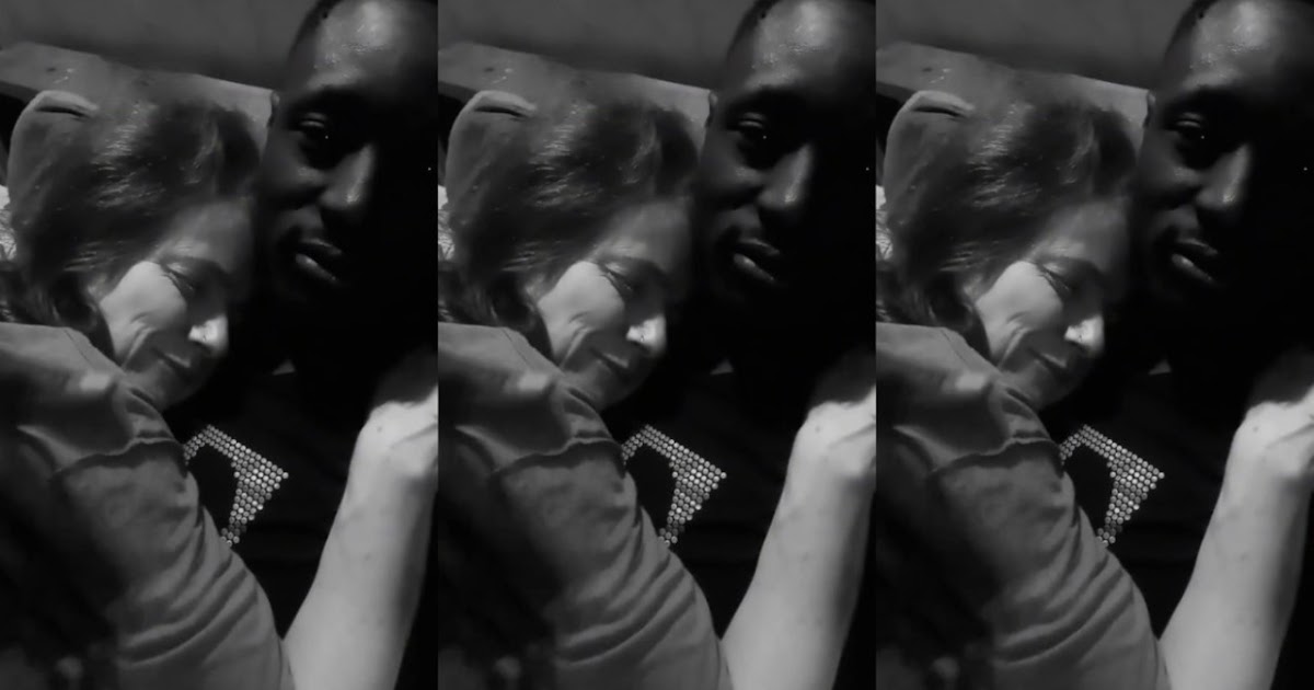 A Luyha man who met his mzungu granny lover on Instagram shares a VIDEO pampering her - Vijana Lazima Watoke Block (WATCH)