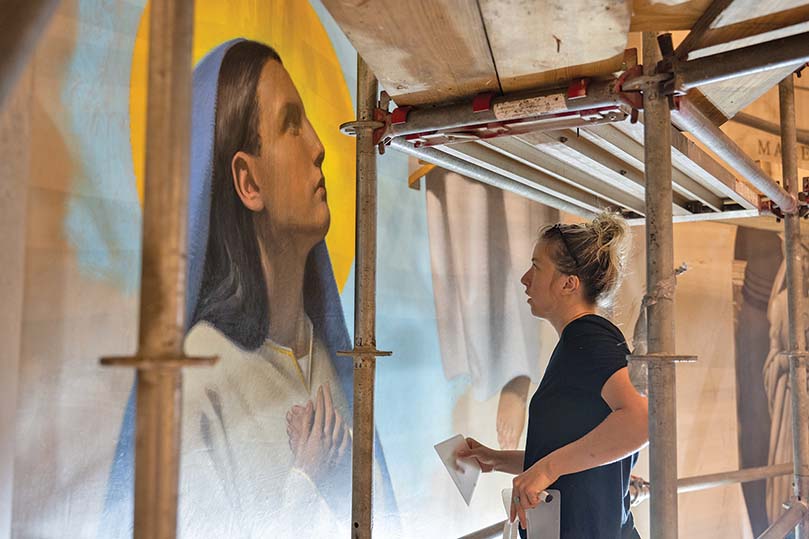 Mary Our Queen’s new murals: Under the saint’s prayerful gaze