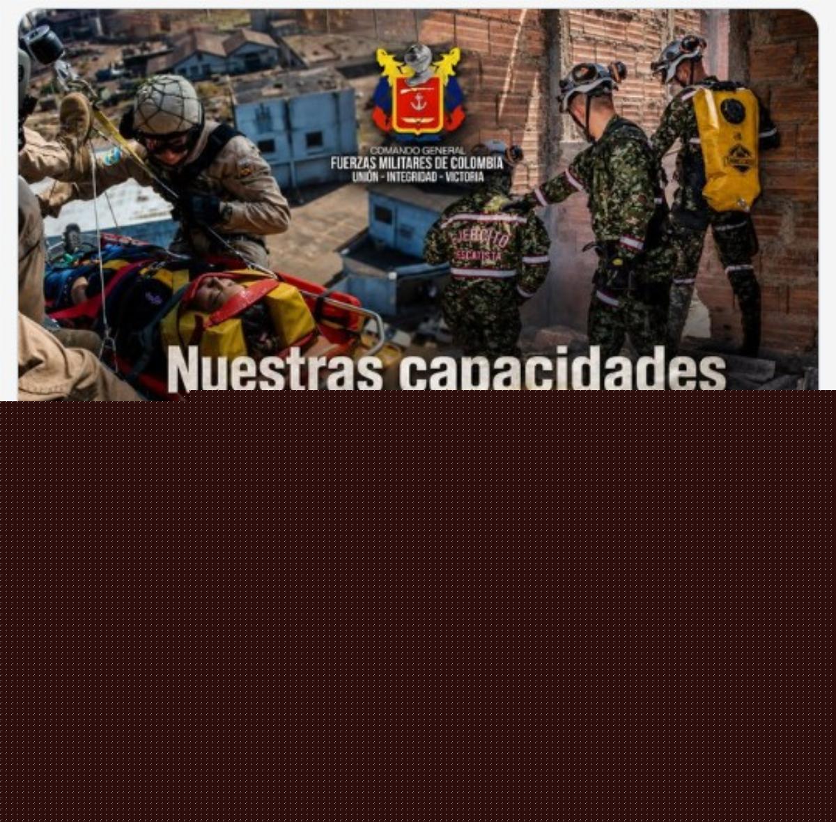 Earthquake in Colombia: Colombian army on the job, leading rescues, in striking contrast to the country next door