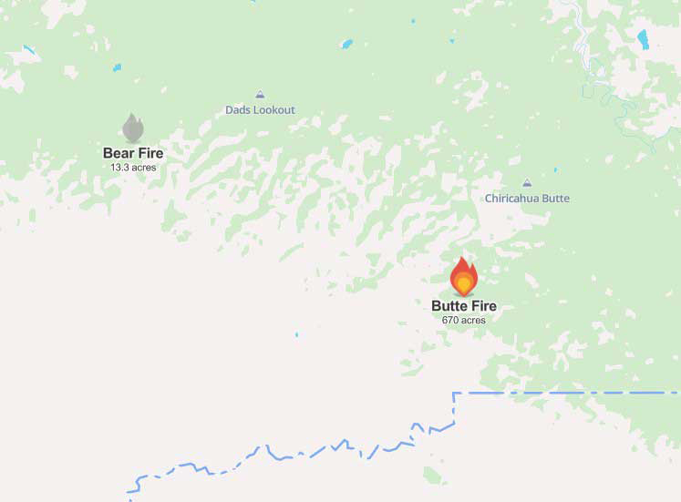 Butte fire grows to 670 acres