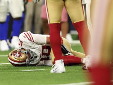 Mac Jones returns after 49ers QB appears to hurt his left knee against Rams