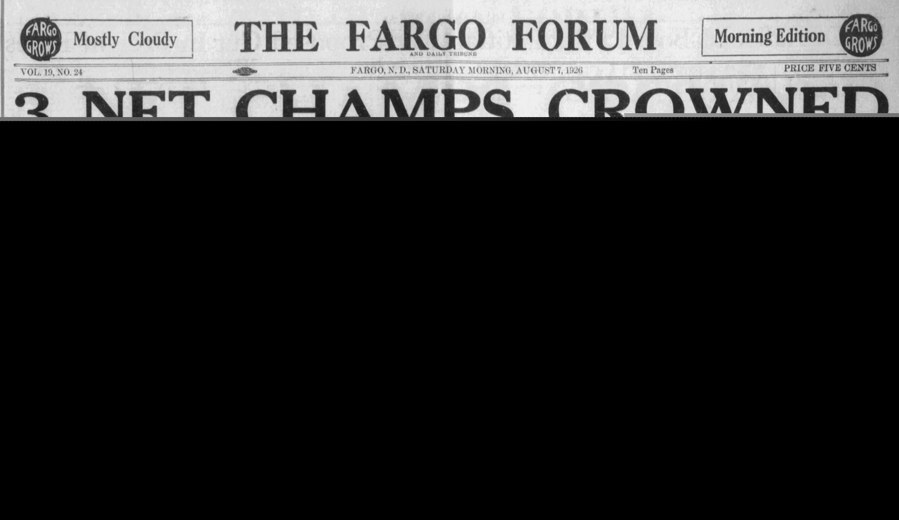 Today in History, 1926: Grand Forks golfer narrowly beats Fargo man for state amateur championship
