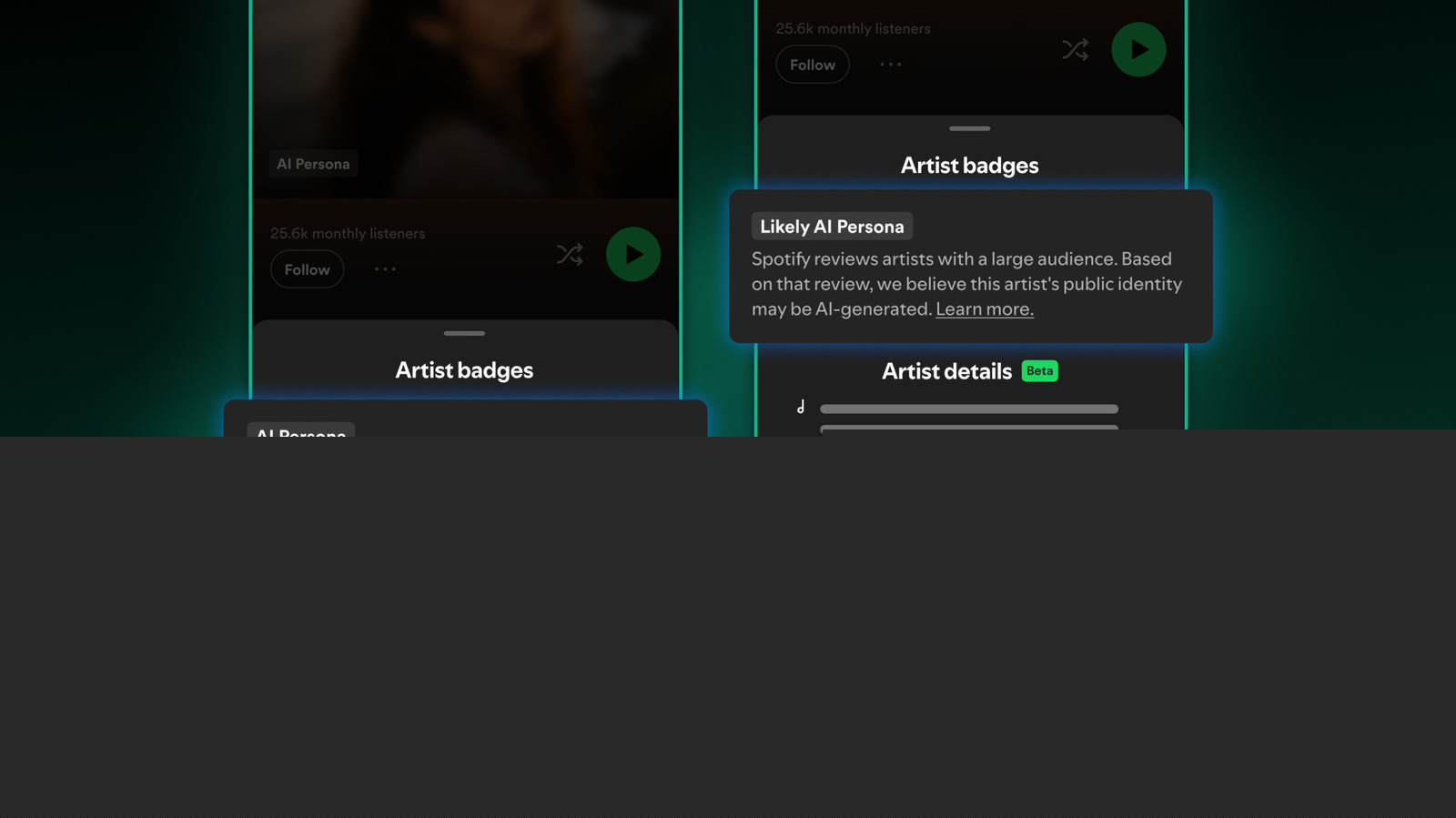 Spotify AI Persona labels will alert listeners if an artist isn't real