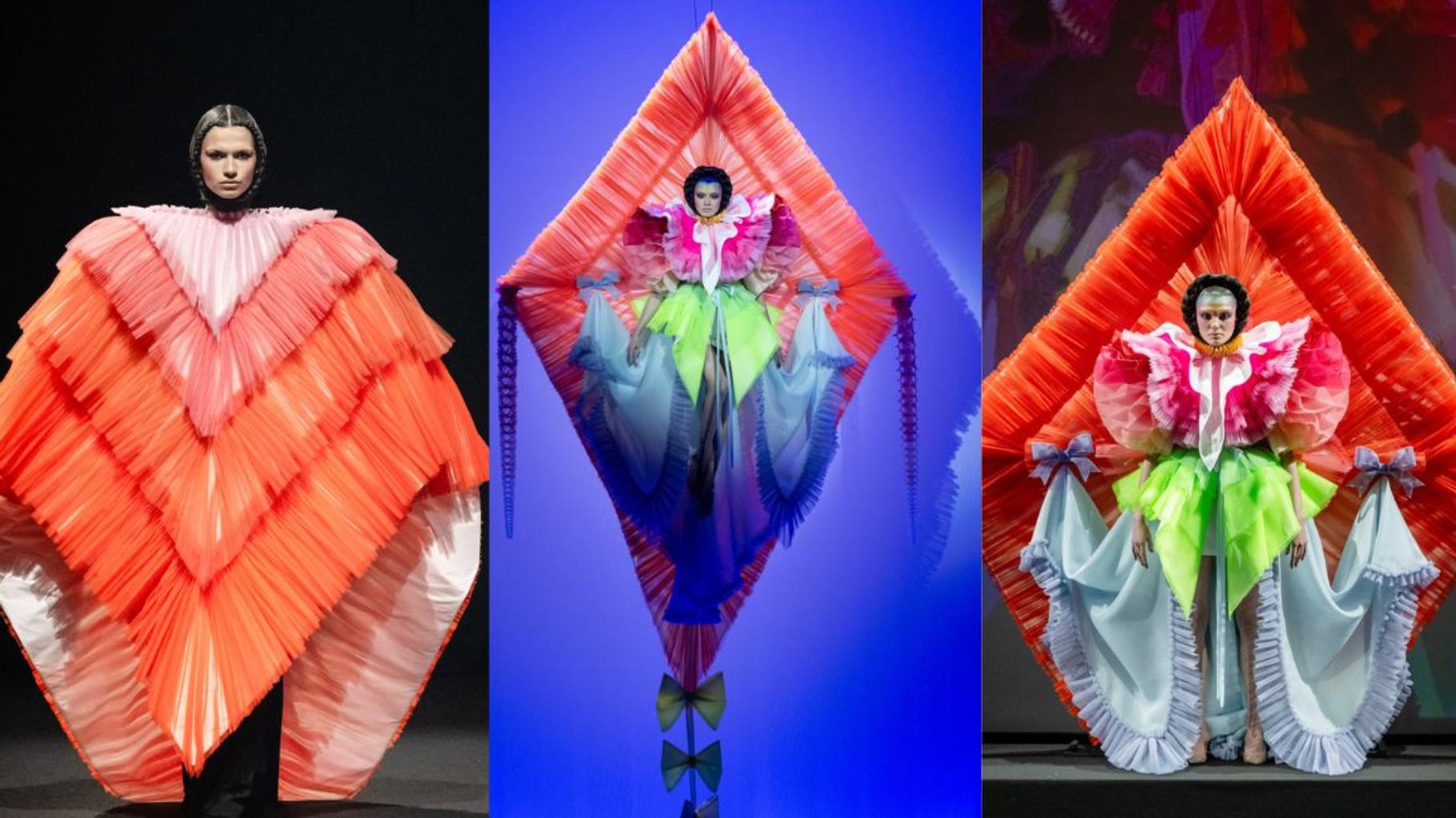 En pleine Fashion Week parisienne, la maison « Viktor & Rolf » dévoile une robe cerf-volant spectaculaire