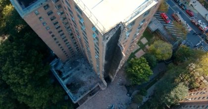 Horrifying Moment NYC High-Rise Suffers Terrifying Collapse