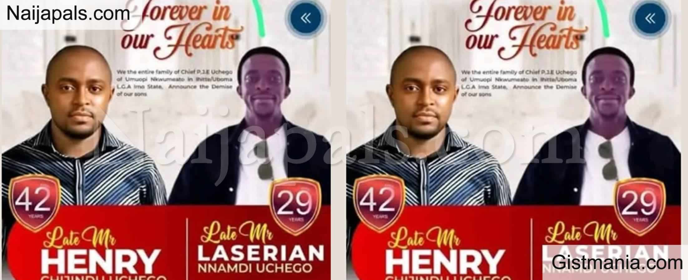 Nigerian Woman Mourns Her Husband And Brother In-law Who Both Died Mysteriously Weeks Apart