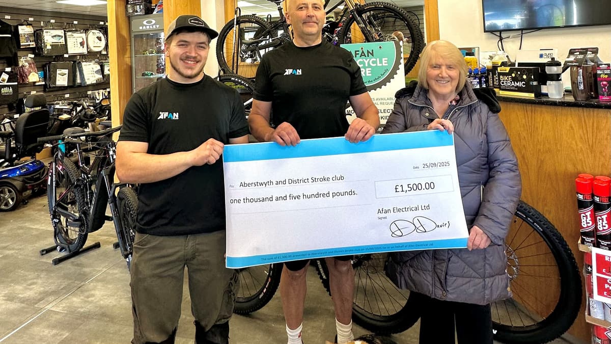 Charity ride raises money for Aberystwyth Stroke Club
