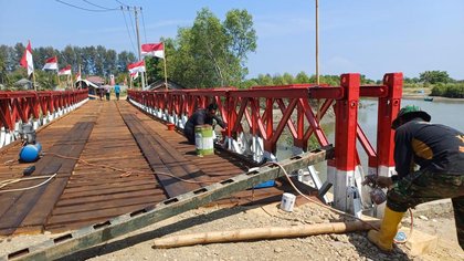 Jembatan Bailey Selesai, Anak-Anak Aceh Bisa Kembali ke Sekolah