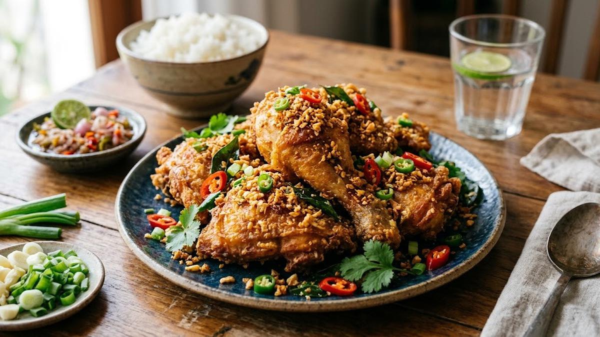 Resep Garlic and Salted Chicken yang Gurih Renyah