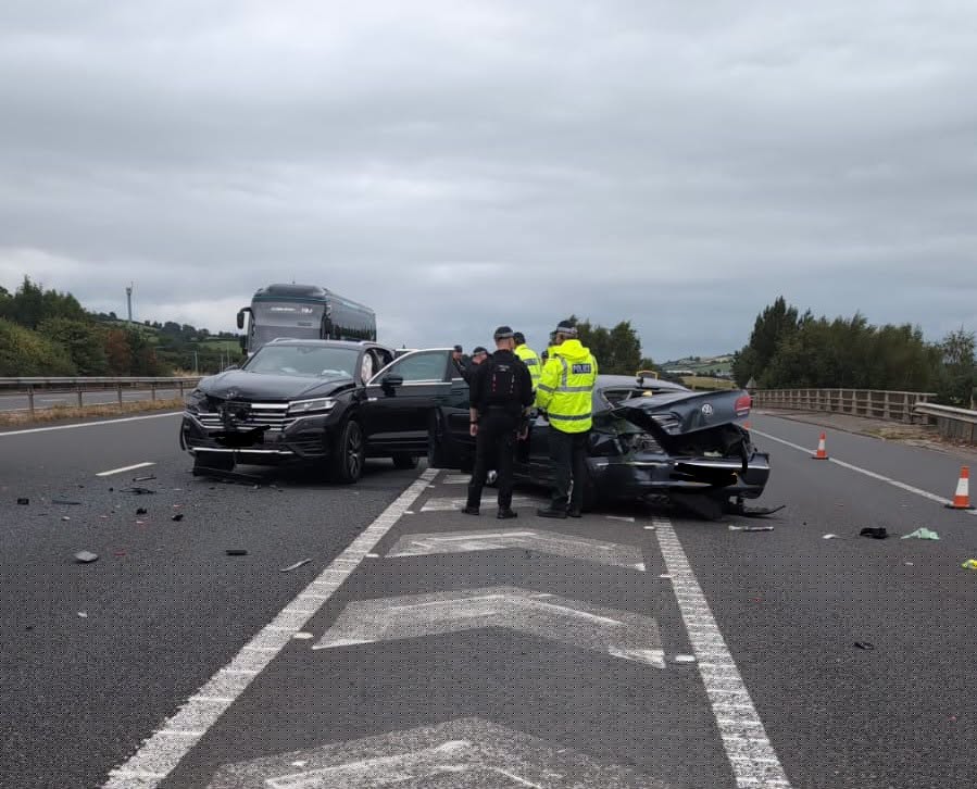 Suspected drink driver in stolen car crashes in Newry after high-speed chase