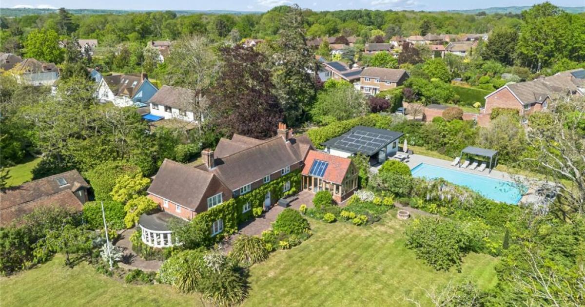 Five-bedroom period home with pool in Woodley on sale for £2.15m