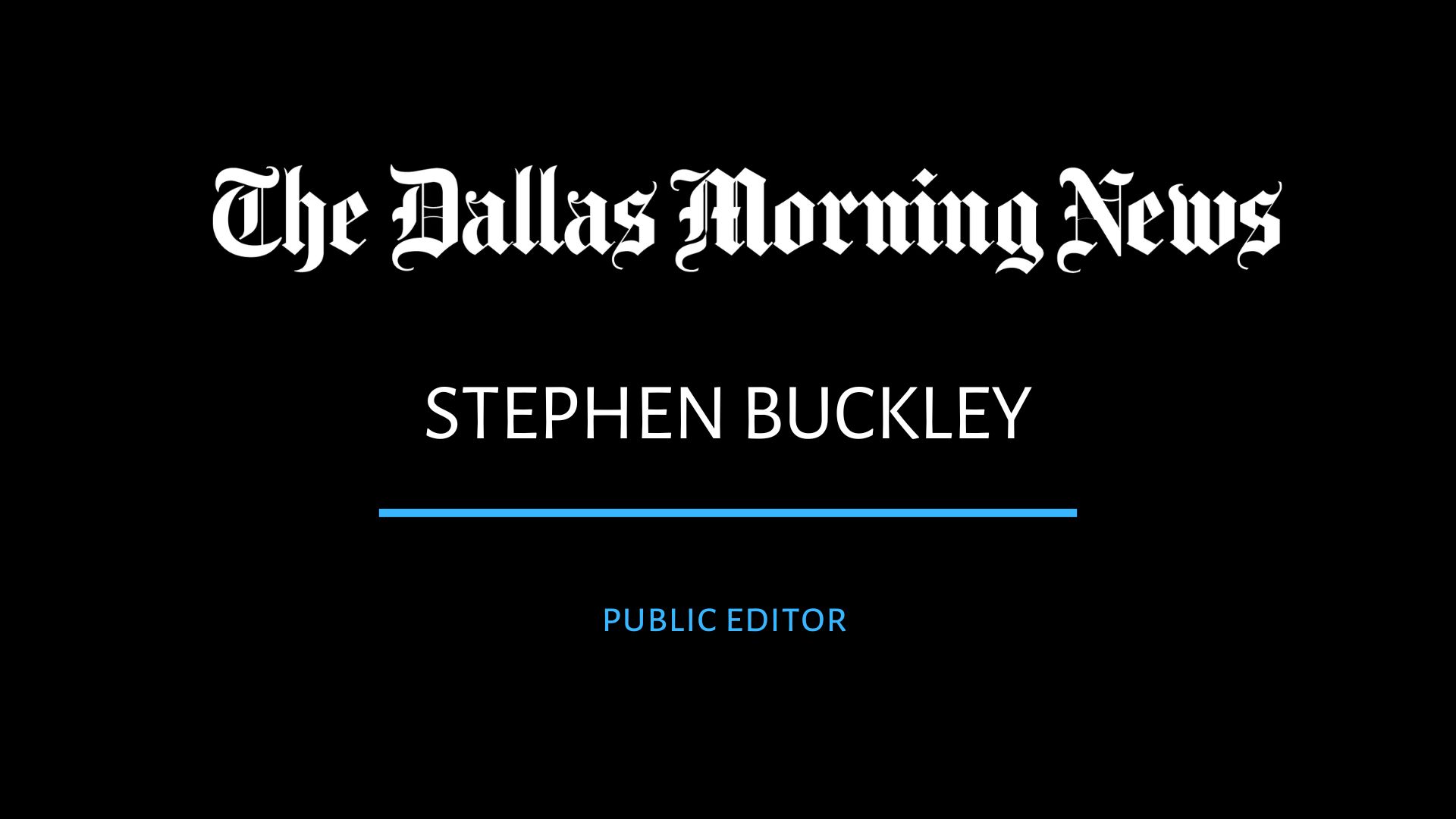 Stephen Buckley: Some Readers Think Bias Taints Our News Report. They’re Right.