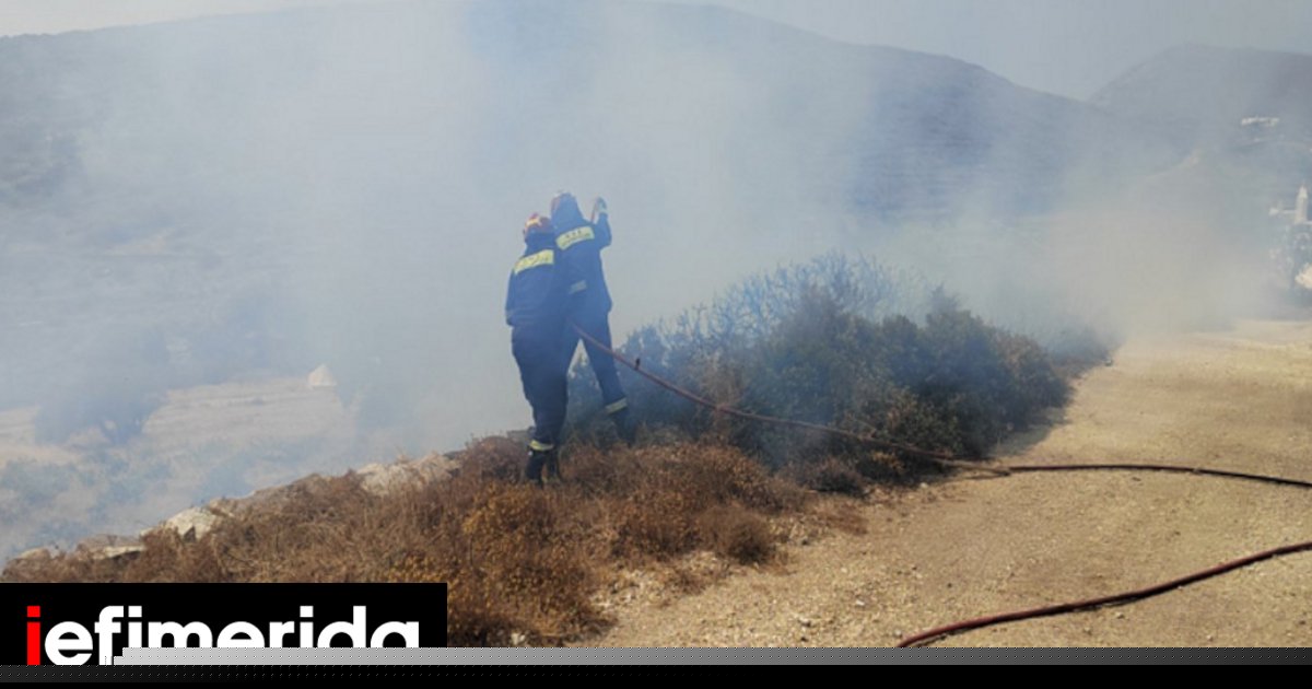 Συνεχίζεται η μάχη με τις φλόγες στην Πάρο: Ενισχύθηκαν οι δυνάμεις πυρόσβεσης, εκκενώθηκαν προληπτικά 5 οικισμοί