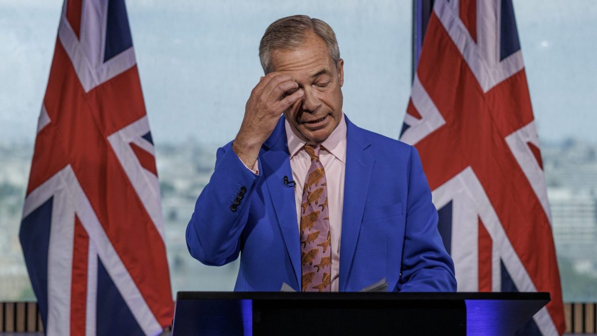 Farage looks drunk on hatred and self-pity