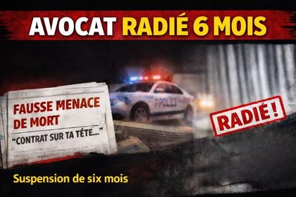 Un avocat radié pour une période de six mois